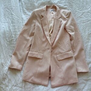 Oh Polly Pink Oversized Blazer with Classic Lapels
